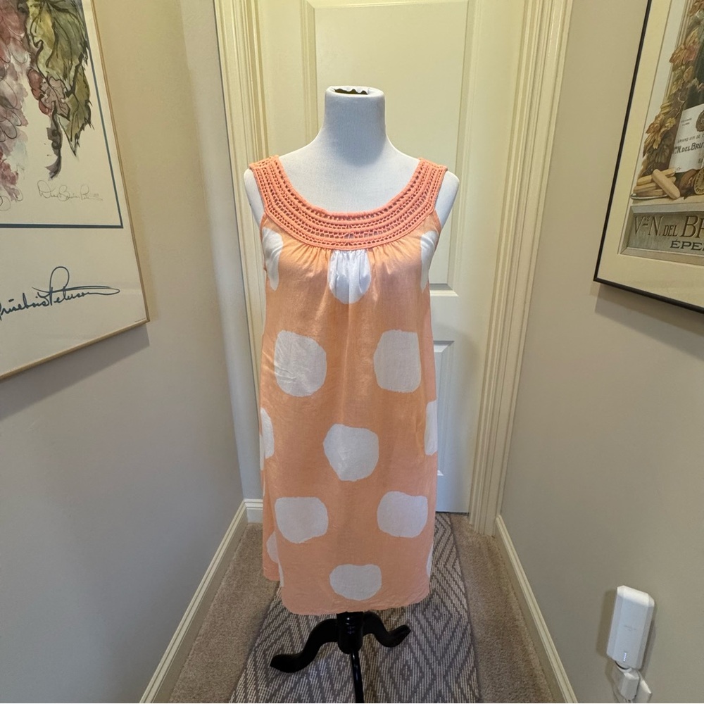 Miso Collection Peach and White Dress